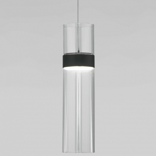 Подвесной светильник Eurosvet Lumen 50244/1 LED черный/прозрачный в Сычевке