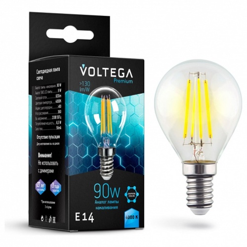 Лампа светодиодная Voltega Premium E14 7Вт 4000K 7137 в Краснокамске фото 2