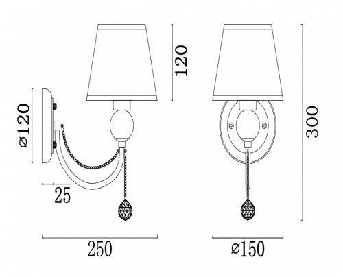 Бра Freya Beverly FR5661-WL-01-CH в Нижнем Новгороде фото 5