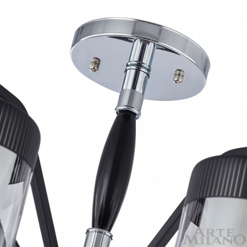 Люстра на штанге Arte Milano Napoli-2646 332646/5 CR+BK в Нижнем Новгороде фото 5