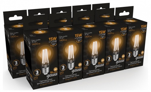 Лампа светодиодная Gauss Filament E27 15Вт 2700K 102902115 в Нижнем Новгороде фото 4
