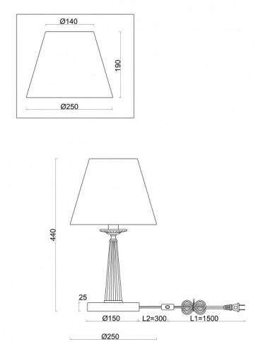 Настольная лампа декоративная Freya Osborn FR2027TL-01N в Иланском фото 3