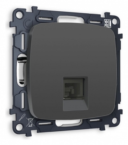 Розетка телефонная RJ-11 со штрокой, без рамки Ambrella Volt OMEGA MO912030 в Нижнем Новгороде