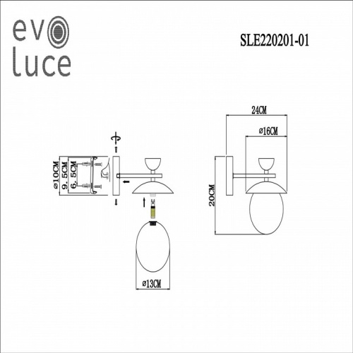 Бра EVOLUCE Genova SLE220201-01 в Белово фото 7