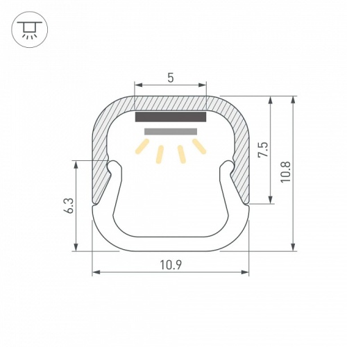 Профиль накладной Arlight LINE 061084 в Нижнем Новгороде фото 2