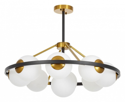 Люстра на штанге LUMINA DECO Donzano LDP 8034-9 BK+WT в Нижнем Новгороде фото 5