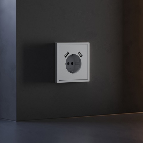 Накладка для розетки с заземлением и со шторками и 2хUSB type A Voltum S70 VLS000916 в Нижнем Новгороде фото 5