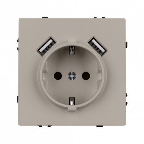 Розетка с заземлением и 2хUSB type A, без рамки Arlight SCT-NOBE 059442 в Нижнем Новгороде фото 2