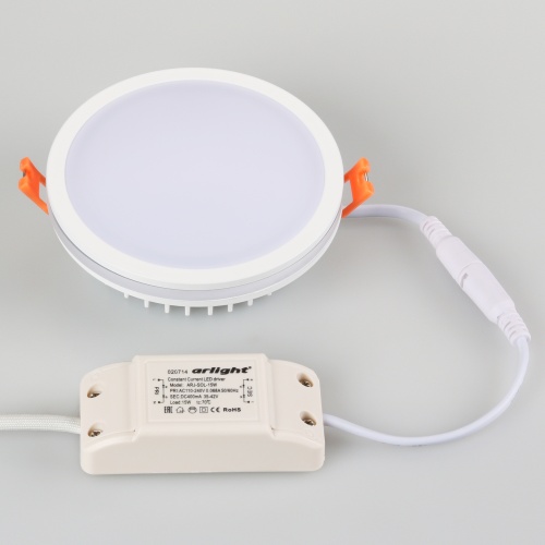 Светодиодная панель LTD-115SOL-15W Warm White (Arlight, IP44 Пластик, 3 года) в Звенигороде фото 9