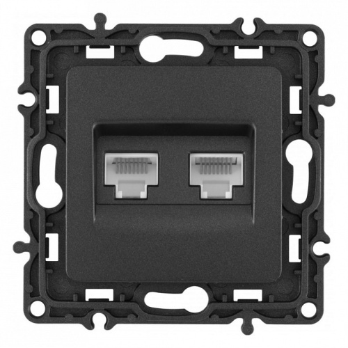 Розетка Ethernet RJ-45 без рамки Arte Milano am-217 217.45-2.black в Нижнем Новгороде