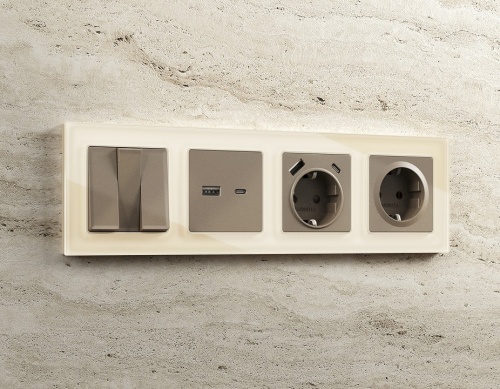 Накладка для розетки type A и C Ambrella Volt ALFA AP6410 в Нижнем Новгороде фото 2