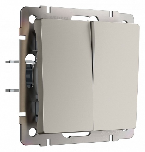 Выключатель проходной двухклавишный без рамки Werkel дымчатый W1222004 в Нижнем Новгороде