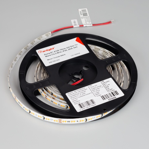 Лента RT-A168-10mm 24V Dim-To-Warm (14.4 W/m, IP20, 2835, 5m) (Arlight, Dim-To-Warm) в Дзержинске фото 2