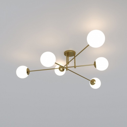 Потолочная люстра Eurosvet Netz 30181/6 латунь в Нижнем Новгороде фото 4