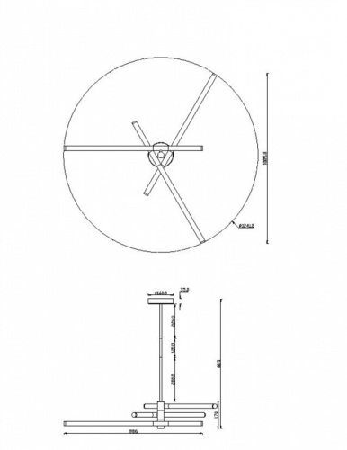 Люстра на штанге Maytoni Axis MOD106CL-L40G3K в Дудинке фото 2