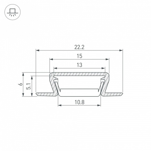 Профиль встраиваемый Arlight MIC 040719 в Нижнем Новгороде фото 2
