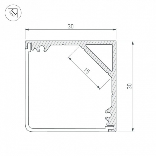Профиль накладной угловой внутренний Arlight SL-KANT 046182 в Нижнем Новгороде фото 2