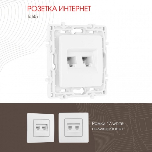 Розетка Ethernet RJ-45 без рамки Arte Milano am-217 217.45-2.white в Нижнем Новгороде фото 4