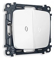 Выключатель проходной двухклавишный с подсветкой без рамки Ambrella Volt OMEGA MO124035 в Нижнем Новгороде