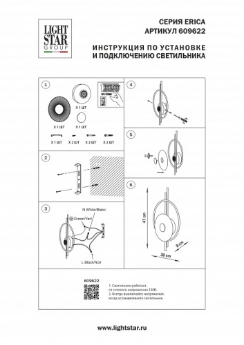 Накладной светильник Lightstar Erica 609622 в Нижнем Новгороде фото 2