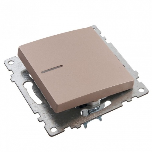 Выключатель одноклавишный с подсветкой без рамки Stekker Катрин 39591 в Нижнем Новгороде фото 2