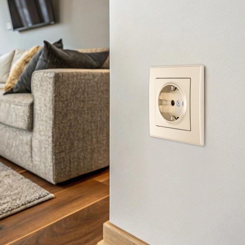 Розетка с заземлением и со шторкой Arte Milano SET06-1 SET06-1-40-1 shampan в Нижнем Новгороде фото 2