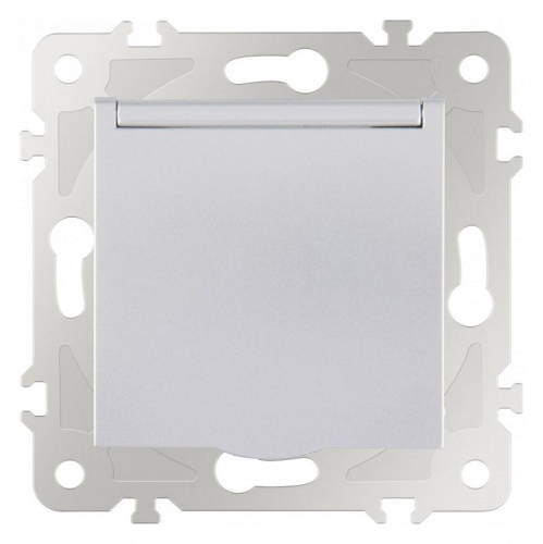 Розетка влагозащищенная с заземлением и со шторкой с крышкой Arte Milano am-203 203.41-1.silver в Нижнем Новгороде фото 8