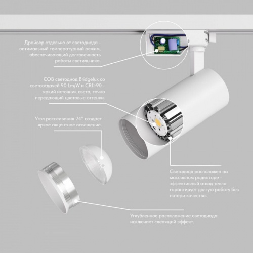 Светильник на штанге Denkirs  DK6451-WH в Нижнем Новгороде фото 4