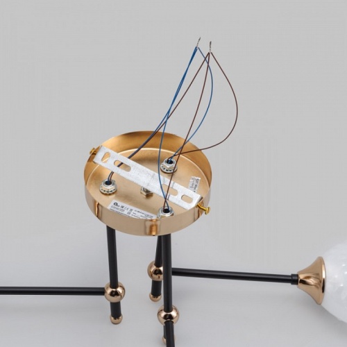 Люстра на штанге Imex MD.4144 MD.4144-3-S-BK+FGD в Нижнем Новгороде фото 2