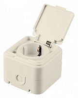 Розетка с заземлением с крышкой Stekker Брест 49058 в Нижнем Новгороде