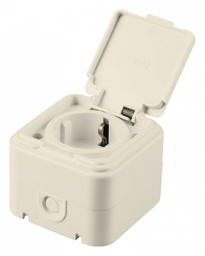 Розетка с заземлением с крышкой Stekker Брест 49058 в Нижнем Новгороде