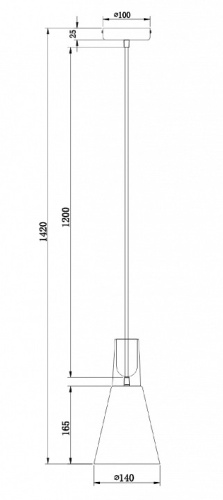 Подвесной светильник Maytoni Bicones P359-PL-140-W в Дудинке фото 5