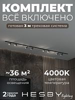 Комплект трековый Hesby Lighting Skylite №3 HSBL_kompl_S003_VI3B4K в Нижнем Новгороде
