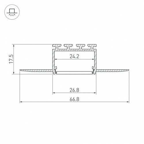 Профиль встраиваемый Arlight Pls-f-hide 23962 в Нижнем Новгороде фото 2