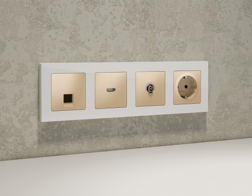 Розетка Ethernet RJ-45 и со шторками, без рамки Ambrella Volt ALFA MA612005 в Нижнем Новгороде фото 3