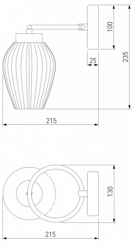 Бра Eurosvet Alva 30184/1 латунь в Бородино фото 4