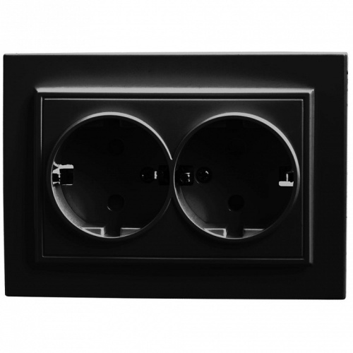 Розетка двойная с заземлением и со шторкой Stekker Эрна 39482 в Нижнем Новгороде фото 2