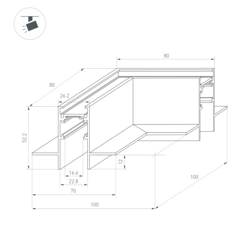 Коннектор угловой MAG-ORIENT-CON-2652-FDW-L90 (WH) (Arlight, IP20 Металл, 3 года) в Белокурихе