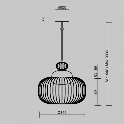 Подвесной светильник Maytoni Levitation MOD376PL-01G в Сафоново фото 7