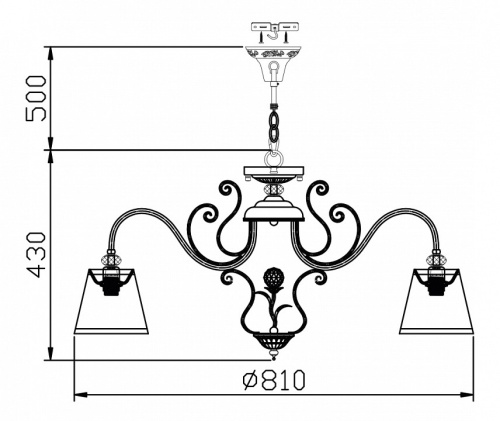 Подвесная люстра Maytoni Vintage ARM420-08-R в Изобильном фото 2