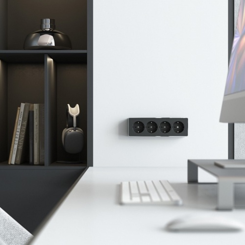 Розетка четверная с заземлением и со шторками Werkel Gallant W5072258 в Нижнем Новгороде фото 3