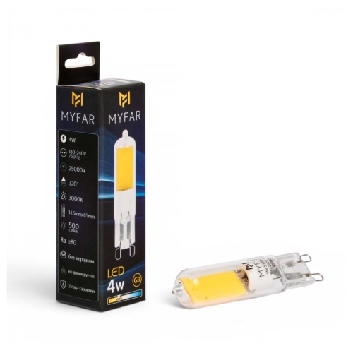Лампа светодиодная MyFar Базис G9 G9 4Вт 3000K MB1101G9-4W3K в Нижнем Новгороде фото 3
