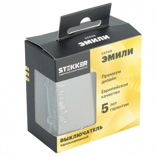 Выключатель одноклавишный без рамки Stekker Эмили 49917 в Нижнем Новгороде фото 4