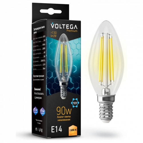 Лампа светодиодная Voltega Candle 9W Graphene E14 7Вт 2800K 7134 в Саратове фото 3