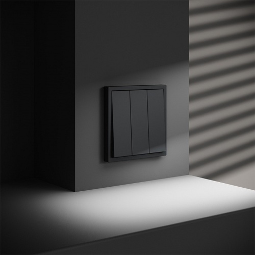 Выключатель трехклавишный без рамки Voltum S70 VLS030107 в Нижнем Новгороде фото 3