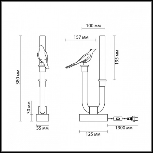 Настольная лампа декоративная Odeon Light Lark 5431/2TL в Нижнем Новгороде фото 4