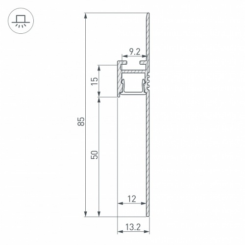 Профиль-держатель накладной Arlight FANTOM 052662 в Нижнем Новгороде фото 3