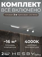 Комплект трековый Hesby Lighting Skylite №14 HSBL_kompl_S014_VI2W4K в Нижнем Новгороде