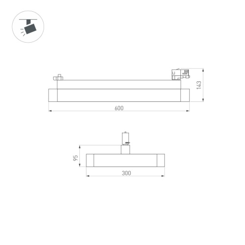 Светильник LGD-AFINA-4TR-S600x300-50W Day4000 (WH, 110 deg, 230V) (Arlight, IP20 Металл, 5 лет) в Брянске