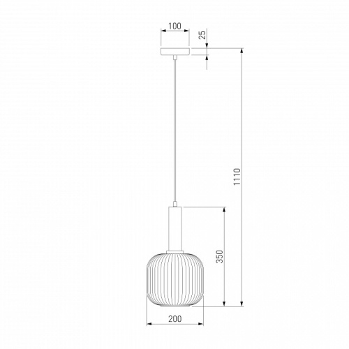 Подвесной светильник Eurosvet Bravo 50182/1 янтарь в Радужном фото 2
